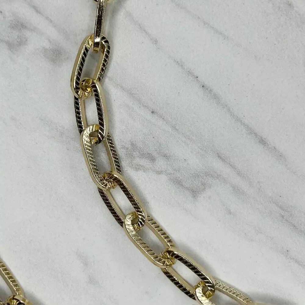 Textured Gold Chain Link Belt Y2K Festival Adjustable One Size ✨